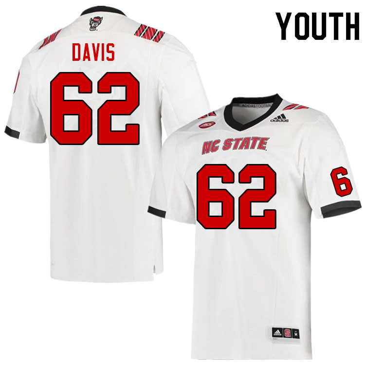 Youth #62 Jaleel Davis NC State Wolfpack College Football Jerseys Sale-Red